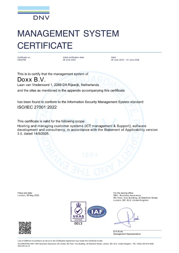 ISO 27001 Certificaat EN